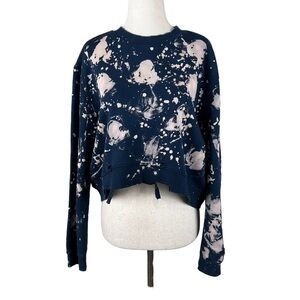 Blank NYC Navy Distressed Sweatshirt